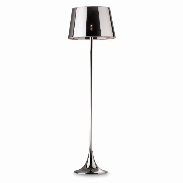 Ideal Lux London PT1 chrome : lampadaires, lampes de sol, lampes de sol en ligne, lampes de sol d'intérieur