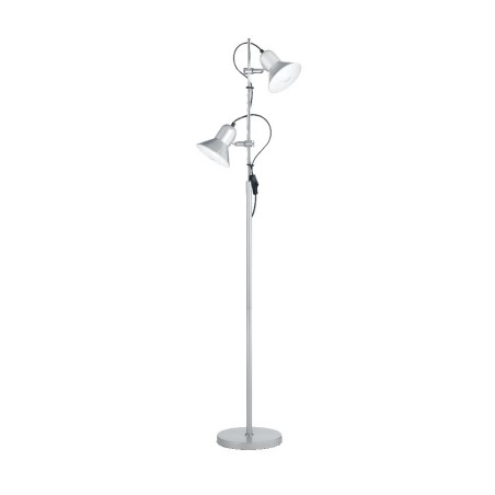 Ideal Lux Polly PT2 Argento lampada da terra a 2 luci orientabili