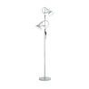 Ideal Lux Polly PT2 Argento lampada da terra a 2 luci orientabili