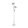 Ideal Lux Polly PT2 Chrome, lampadaire de lecture, lampadaires modernes, lampadaire de chambre à coucher