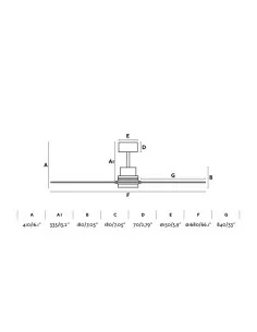 Faro Lantau ventilatore a soffitto senza luce