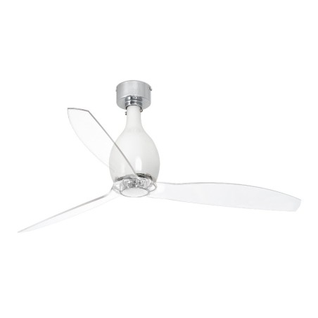 Faro Barcelona Mini Eterfan ventilatore a soffitto bianco lucido