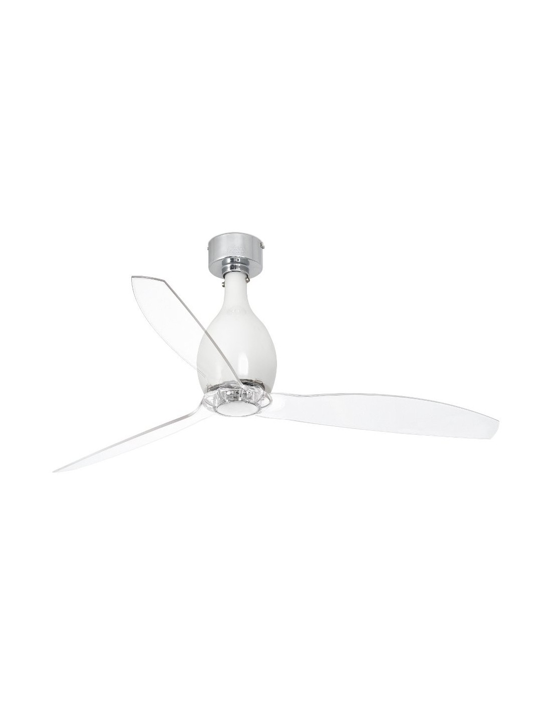 Faro Barcelona Mini Eterfan ventilatore a soffitto bianco lucido