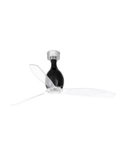 Faro Barcelona Mini Eterfan ventilatore a soffitto nero lucido