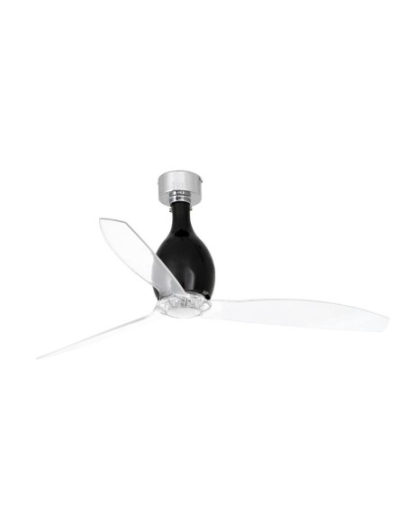 Faro Barcelona Mini Eterfan ventilatore a soffitto nero lucido