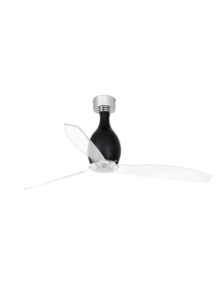 Faro Barcelona Mini Eterfan ventilatore soffitto nero lucido