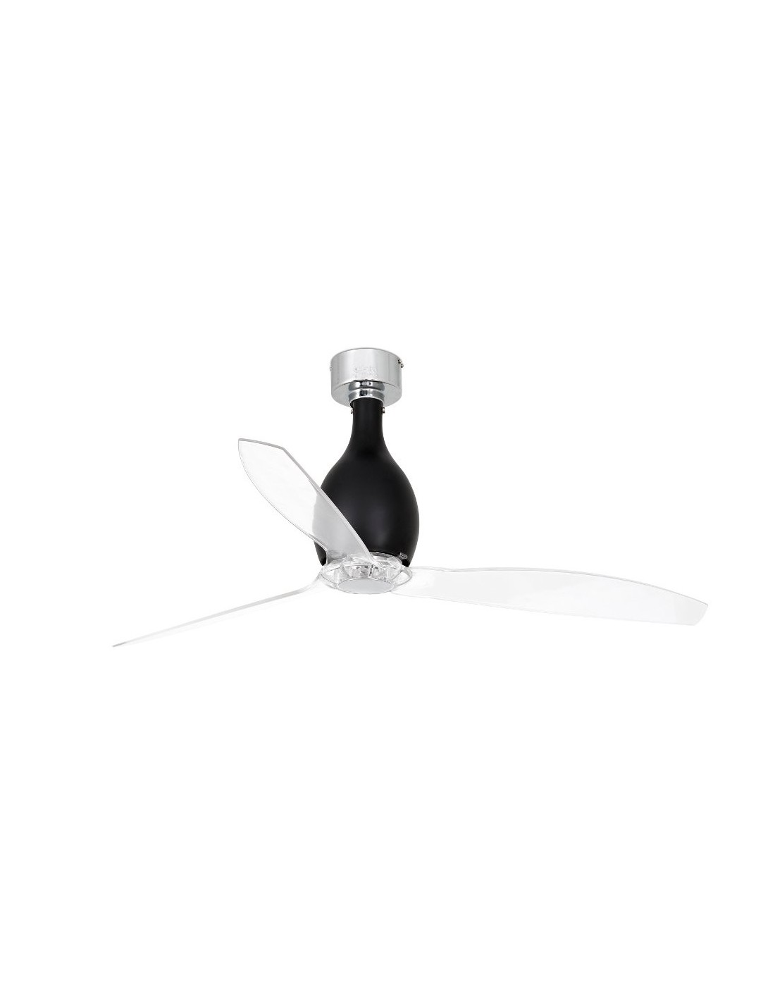 Faro Barcelona Mini Eterfan ventilatore soffitto nero lucido