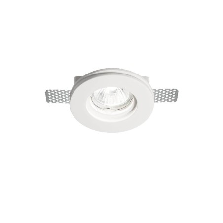 Ideal Lux Samba Round faretti tondi in gesso, faretti di gesso per cartongesso, faretti a gesso, faretti gesso incasso