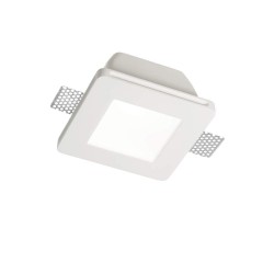 Ideal Lux Samba Square big faretto in gesso da incasso con vetro