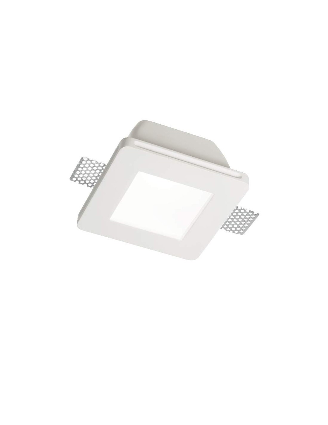Ideal Lux Samba Square big faretto in gesso da incasso con vetro