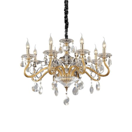 Lustre classique Ideal Lux Negresco SP8 pour le salon