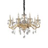 Lustre classique Ideal Lux Negresco SP8 pour le salon