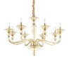 Ideal Lux Danieli SP8 : lustre classique en verre soufflé