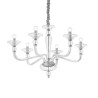 Ideal Lux Danieli SP6 : lustre classique en verre soufflé 