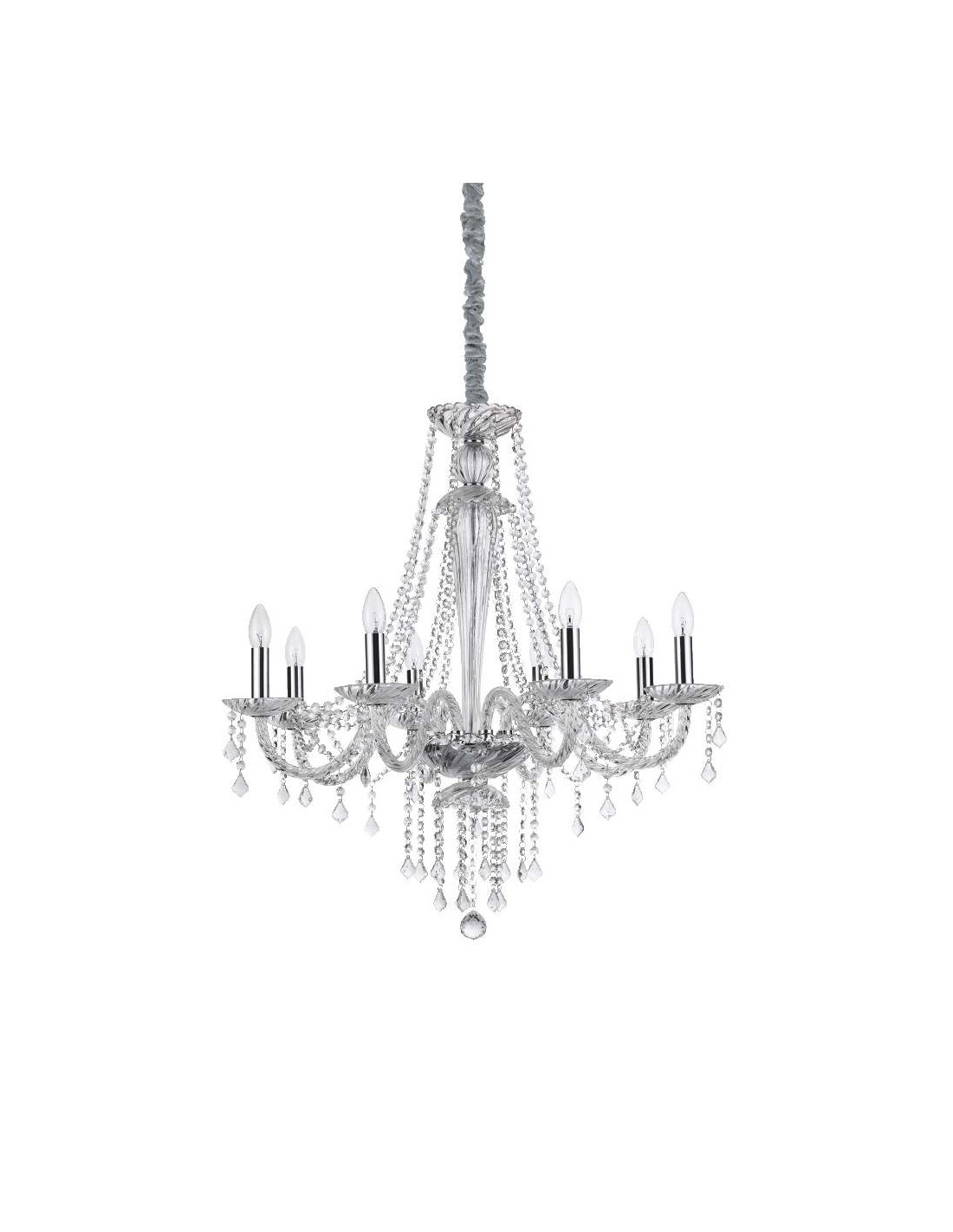 Ideal Lux Amadeus SP8 lampadario classico soggiorno a 8 luci E14 40W