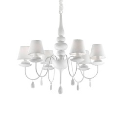 Ideal Lux Blanche SP6 lampadario classico moderno a 6 luci  E14 40W
