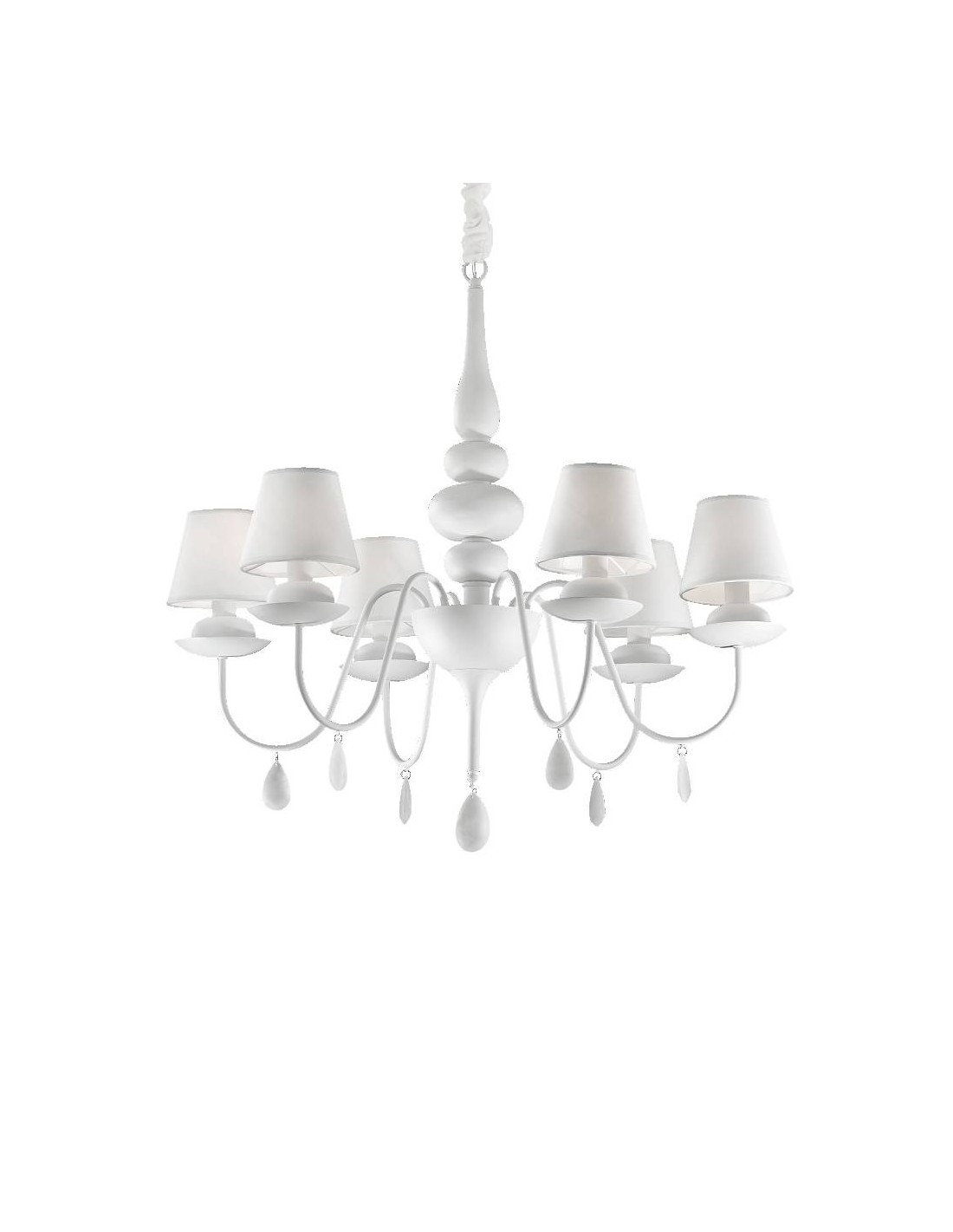 Ideal Lux Blanche SP6 lampadario classico moderno a 6 luci  E14 40W