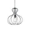 Ideal Lux Ampolla-1 SP1 : lustre de cuisine classique, structure métallique blanche ou noire, douille E27