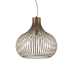 Ideal Lux Onion SP1 D60 : lustre de cuisine en métal en forme d'oignon, E27, 60 W