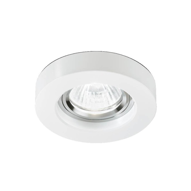 Faretti Da Incasso IP65 ISAWO Set 10 Pezzi - Attacco GU10, Per Bagno Ed Esterno, Diametro Foro 60-70 Mm, Colore Bianco Opaco
