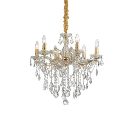 Ideal Lux Florian SP6 : lustre classique à 6 ampoules E14 de 40 W