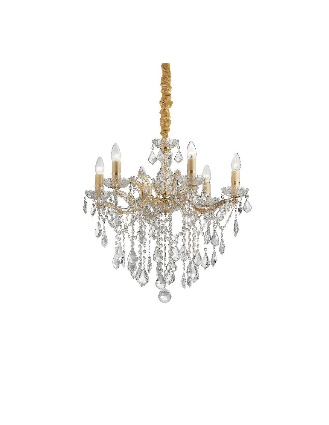 Ideal Lux Florian SP6 lampadario da soffitto classico a 6 luci E14 40W