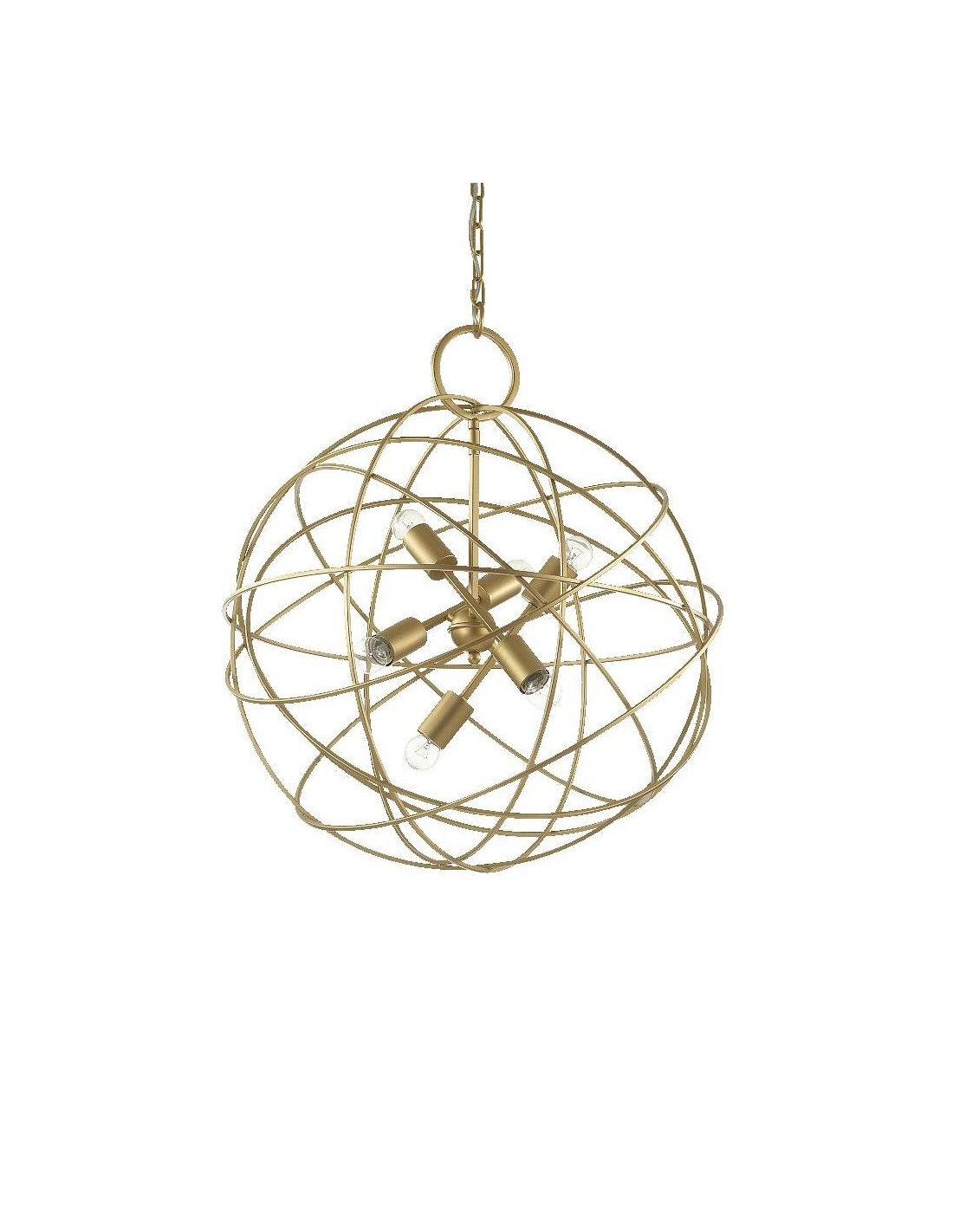 Ideal Lux Konse SP6 : lustre moderne pour salon, E27, 60 W