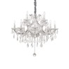 Ideal Lux Napoleon SP12 lampadario in vetro e cristallo classico E14 40W