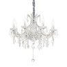 Ideal Lux Napoleon SP8 lampadario classico per salone in vetro e cristallo E14 40W 