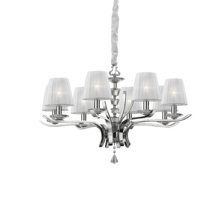 Ideal Lux Pegaso SP8 : suspension classique pour salon, E14, 40 W