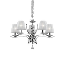 Ideal Lux Pegaso SP5, lustre suspendu classique pour le salon 