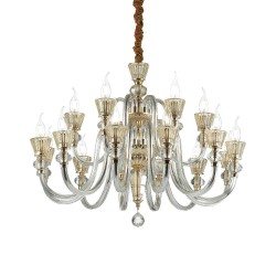Ideal Lux Strauss SP18, lustre classique de luxe E14 40 W