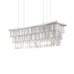 Ideal Lux Martinez SP8 : lustre classique pour salon, E14, 40 W