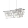 Ideal Lux Martinez SP8 : lustre classique pour salon, E14, 40 W