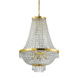 Ideal Lux Caesar SP12 lampadario classico con elementi decorativi in cristallo molato G9 28W