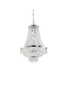 Ideal Lux Caesar SP6 lampadario classico con elementi decorativi in cristallo molato G9 28W