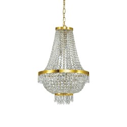 Ideal Lux Caesar SP9 lampadario classico con elementi decorativi in cristallo molato G9 28W