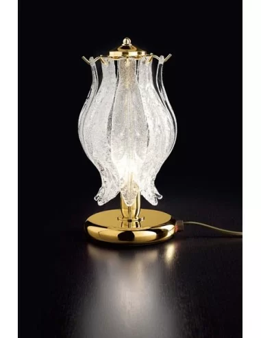 Lampada particolare da tavolo Petali lampade da comodino in vetro