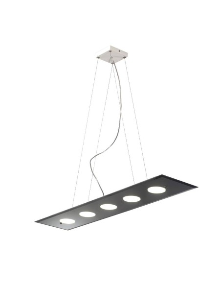Dado 259.105 Metal lux Lampada per cucina a sospensione in vetro 5 luci in linea