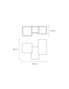 Sforzin Tecnico Heraea T205 applique in gesso moderna