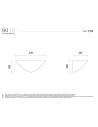 9010 2139 applique led ceramica verniciabile dimensioni
