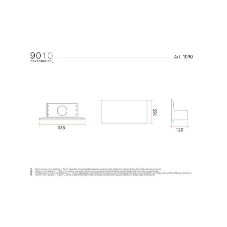 9010 1090 applique da esterno in cemento