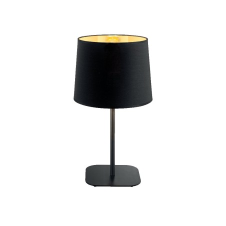 Lampe de chevet moderne Ideal Lux Nordik TL1, couleur noire, culot E27, 60 W