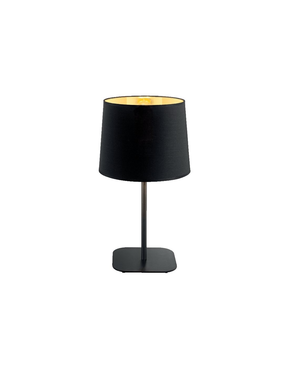 Lampe de chevet moderne Ideal Lux Nordik TL1, couleur noire, culot E27, 60 W