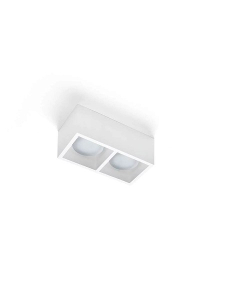 Sforzin Tecnico Mylasa T295 plafoniera moderna in gesso a due luci