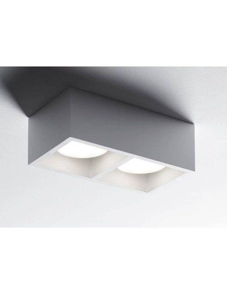 Sforzin Tecnico Mylasa T295 plafoniera moderna in gesso a due luci