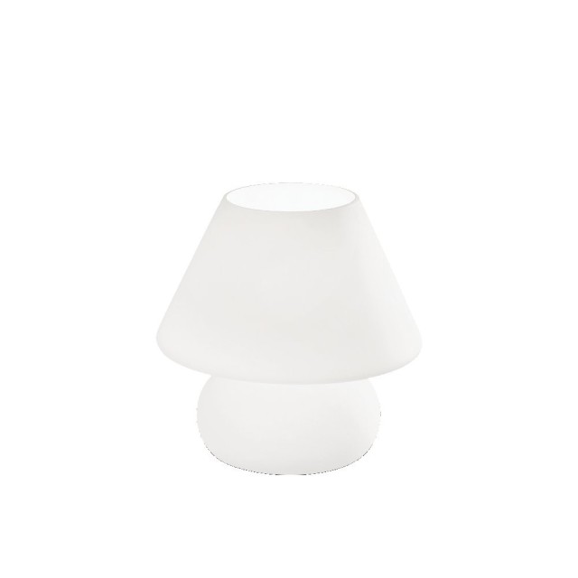 Ideal Lux Prato TL1 Small abat jour da comodino bianca in vetro E14 40W
