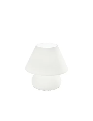 Ideal Lux Prato TL1 Small abat jour da comodino bianca in vetro E14 40W