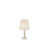 Ideal Lux Queen TL1 Medium : lampe de table classique en métal doré, culot E27, 60 W