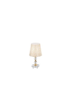 Ideal Lux Queen TL1 Small lampada da comodino classica in metallo dorato E27 60W